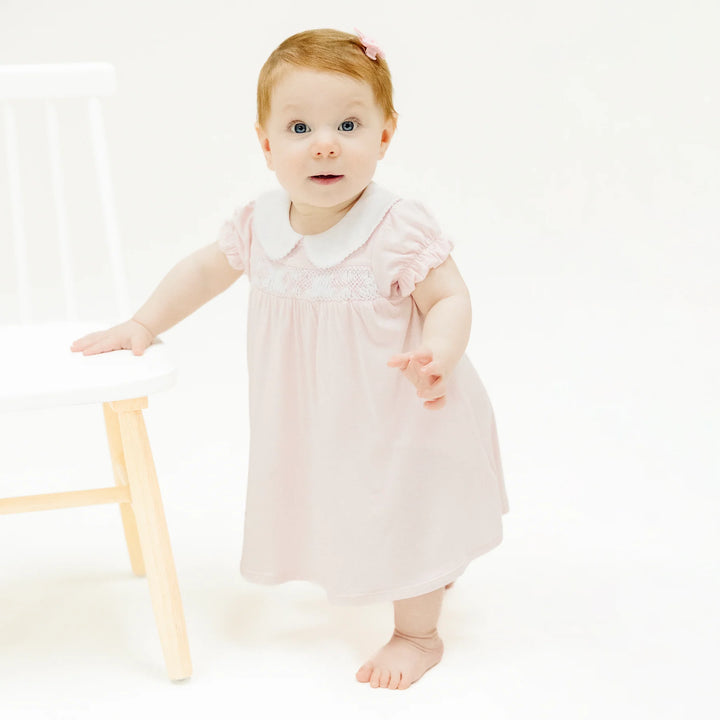 Smocked Bow Peterpan Dress Set