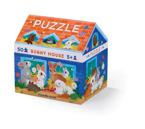 50 pc Flat House Puzzle Bunny House