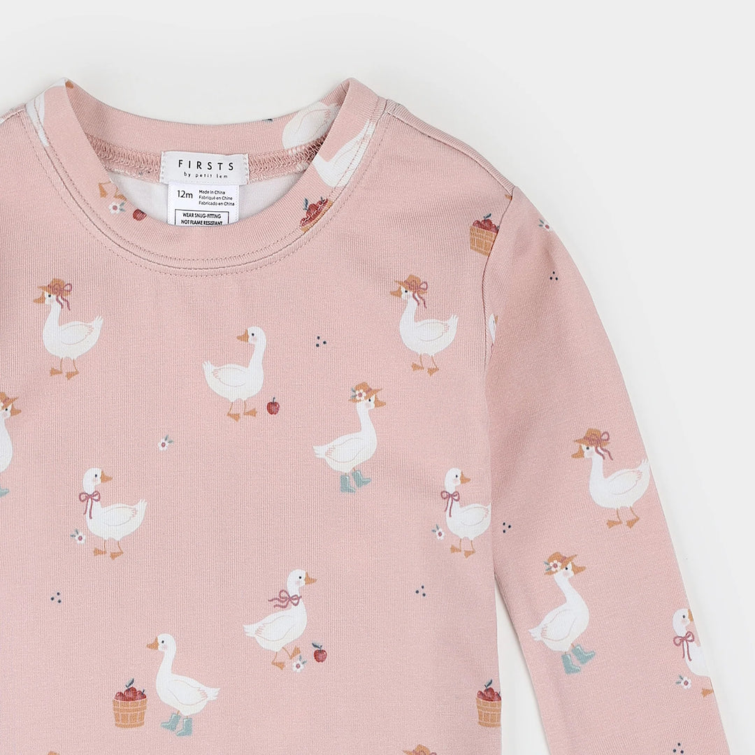 Dress-Up Duck on Primrose Infant LunaKnit PJ Set