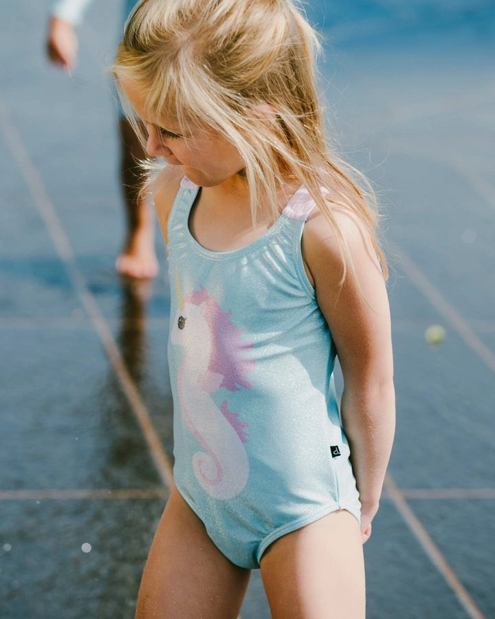 Aqua Shimmer Seahorse Swimsuit