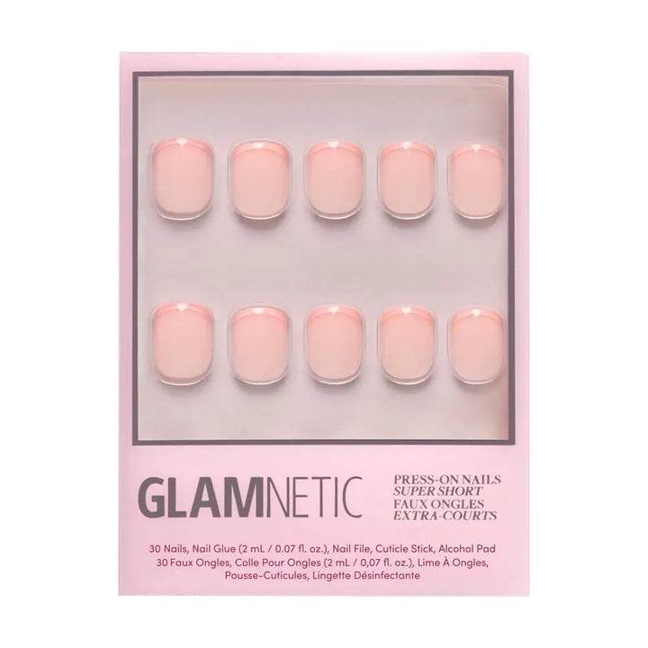 French Peach Press On Nails
