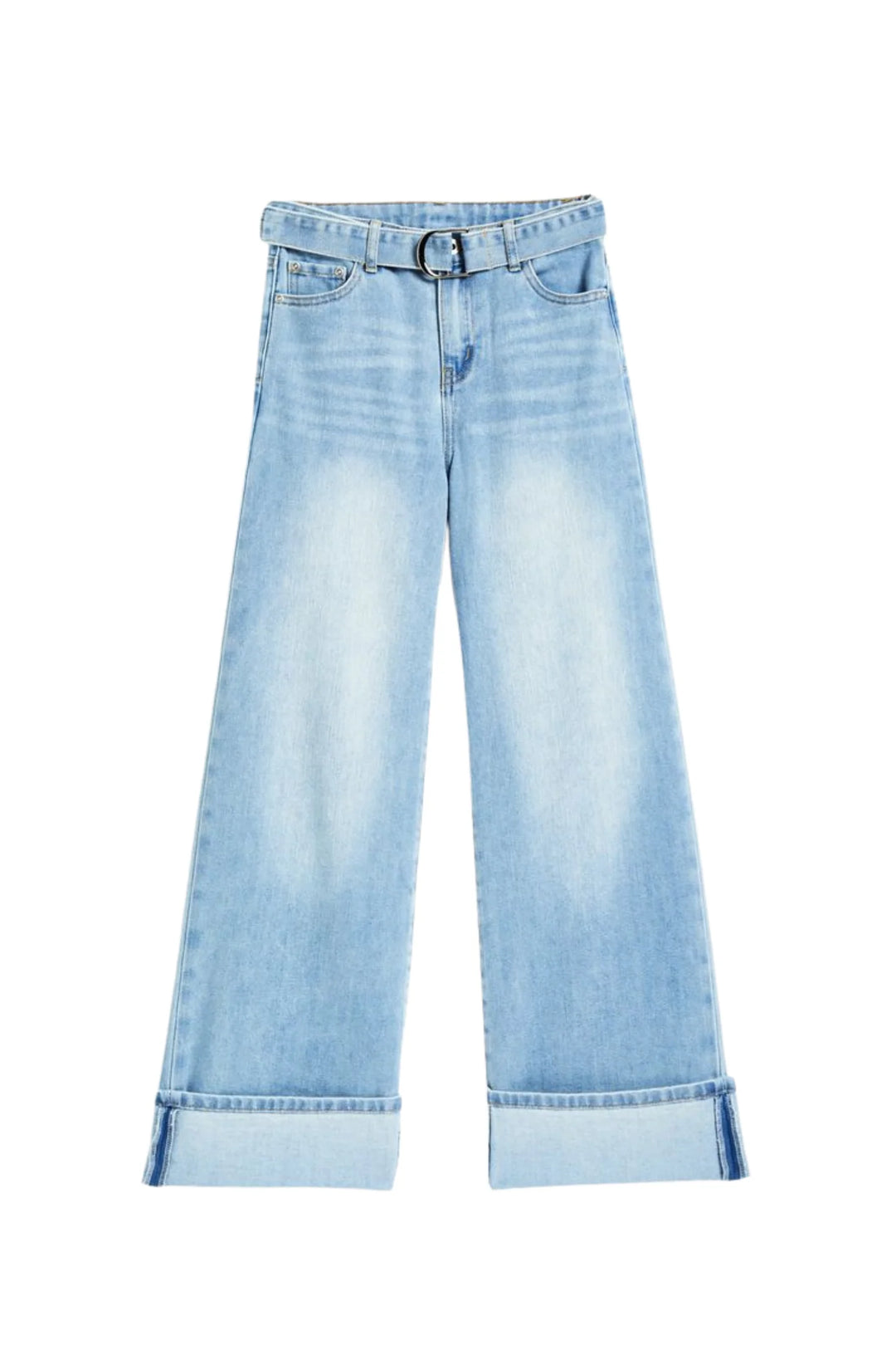 D Ring Belt Wide Leg With Cuff