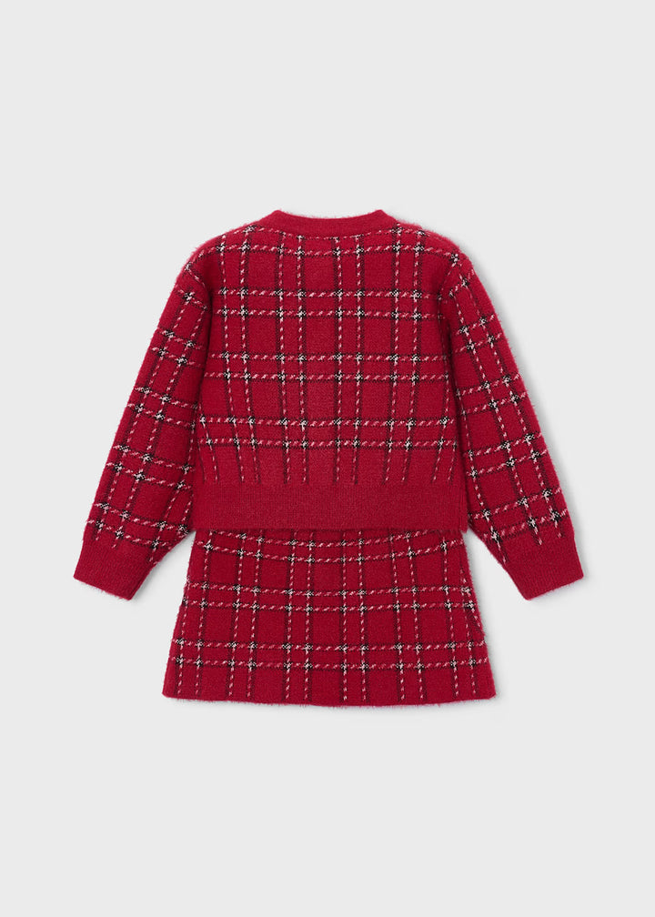 Skirt and Knit Cardigan Set