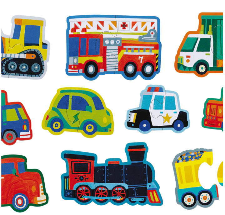 Let's Begin Box Puzzle 2/pc Vehicles