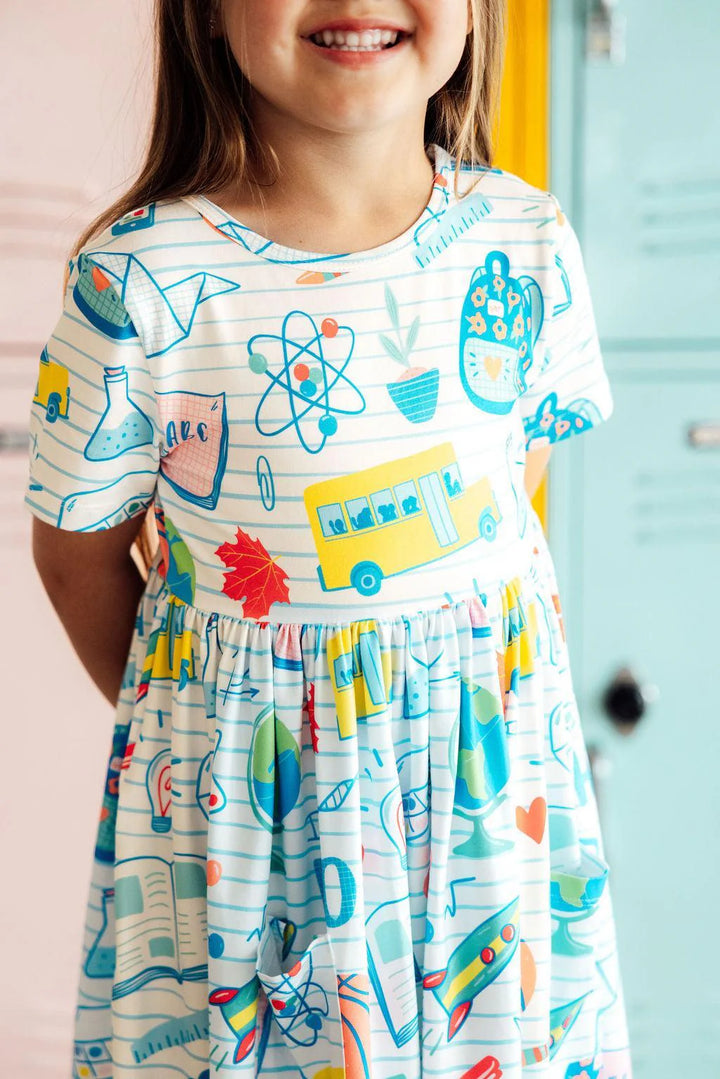School Rules Pocket Twirl Dress