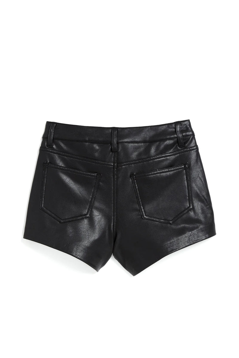High Rise Pleather Shorts