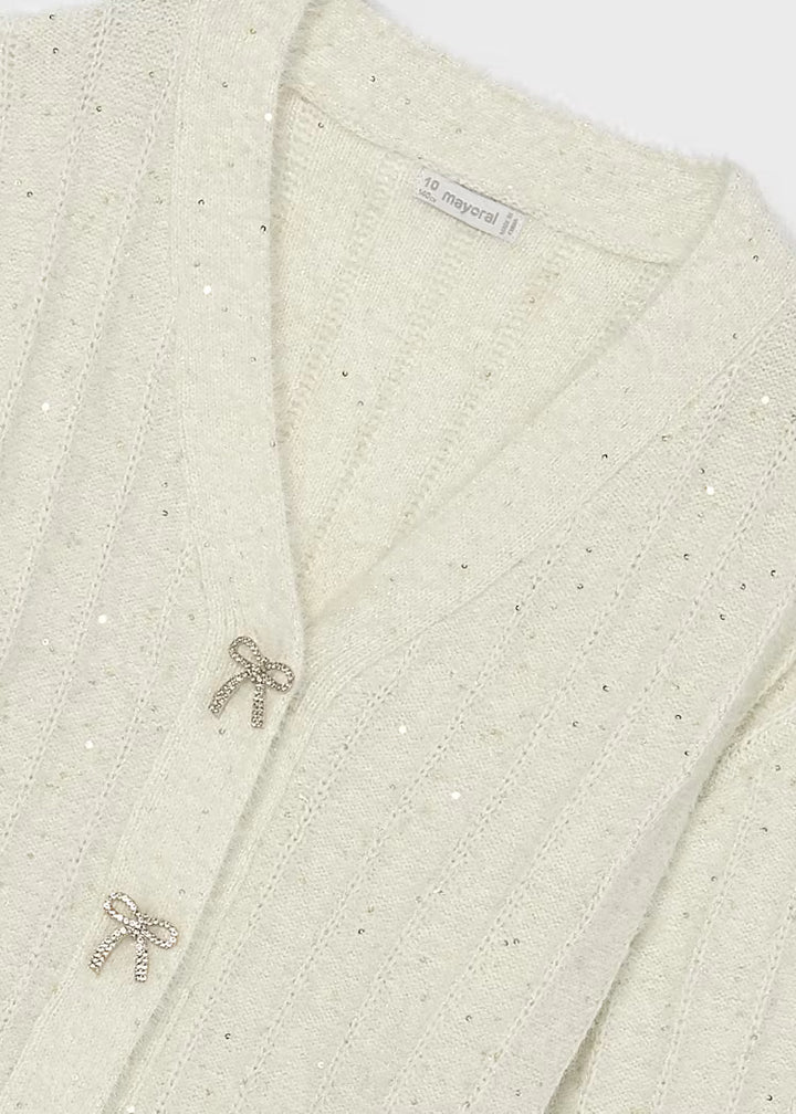 Shimmer Knit Cardigan Sweater