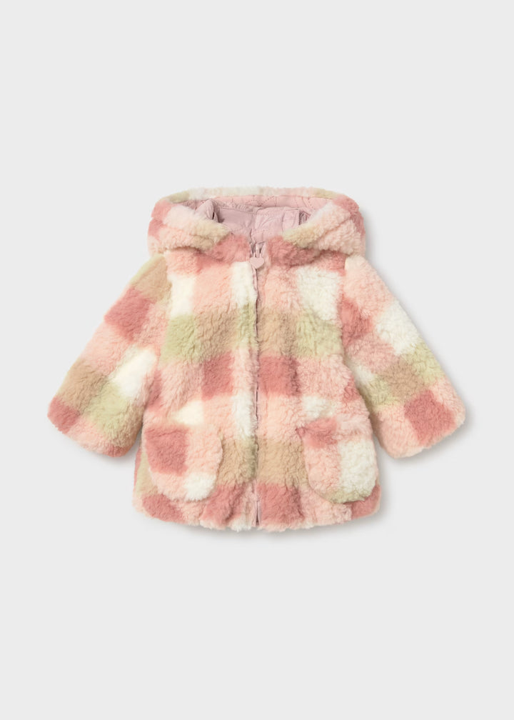 Newborn Girl Reversible Puffer Jacket