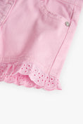 Load image into Gallery viewer, Gaberdine Ruffle Shorts Coral
