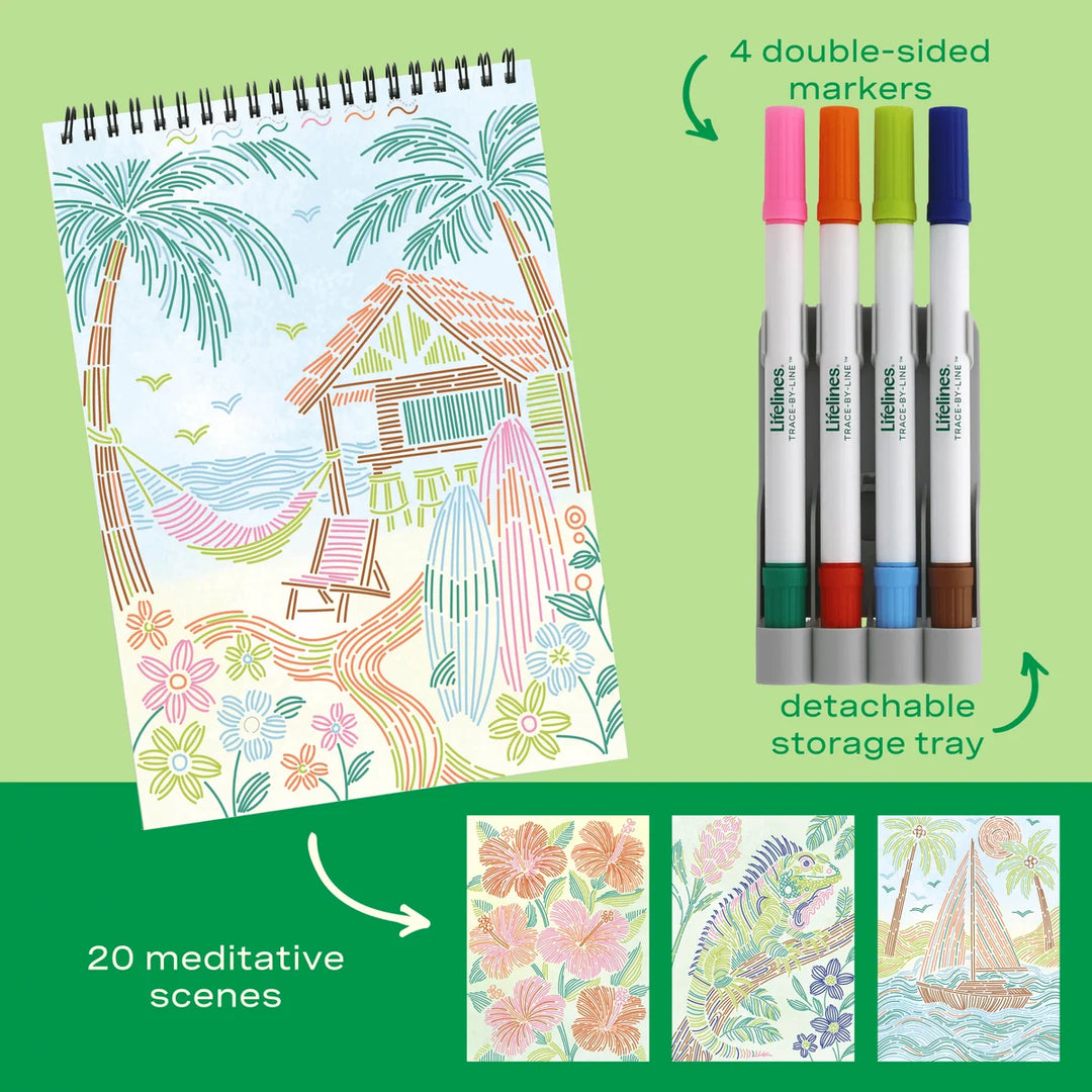 Flowart: Trace by Line Tropical Paradise