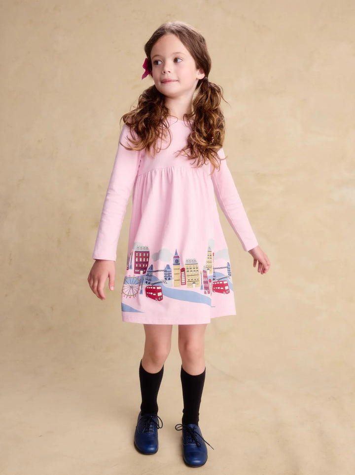 London Cityscape Skirtted Dress