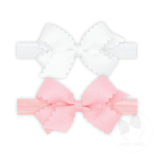 Mini Scallop Bows with bands