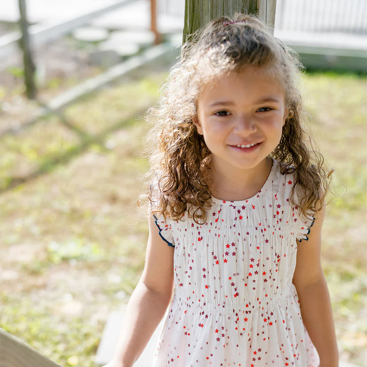 Red Ditsy Stars Waverly Dress