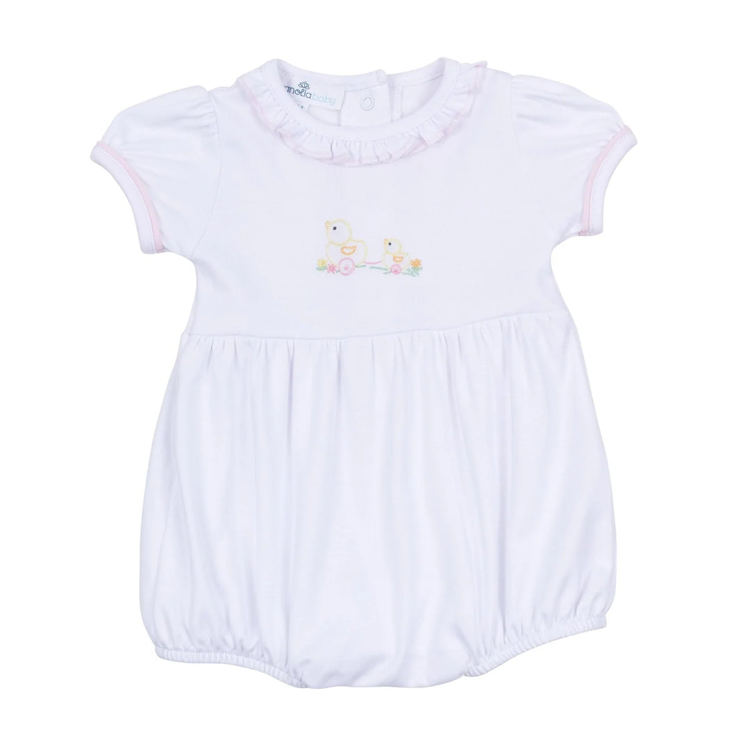 Vintage Ducky Pulltoy Bubble Pink