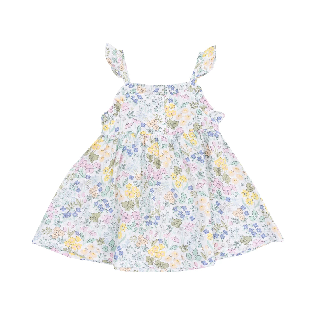 Samantha Floral Paperbag Ruffle Sundress