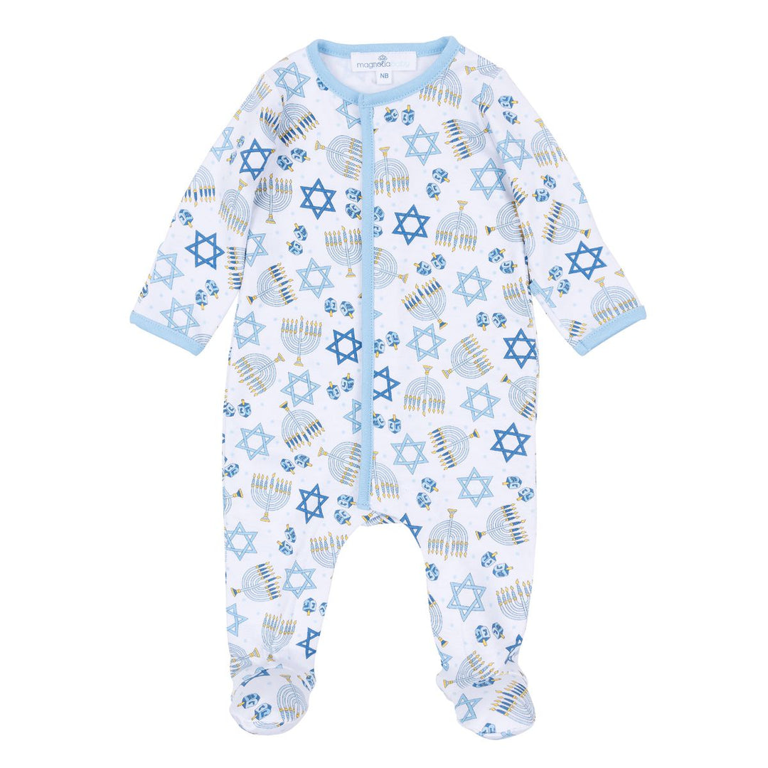Dreidel Dreams Light Blue Footie