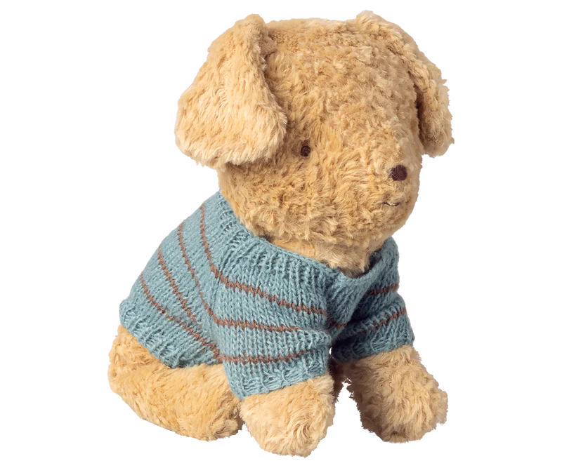 Puppy supply, Small, Knitted sweater - Dusty blue