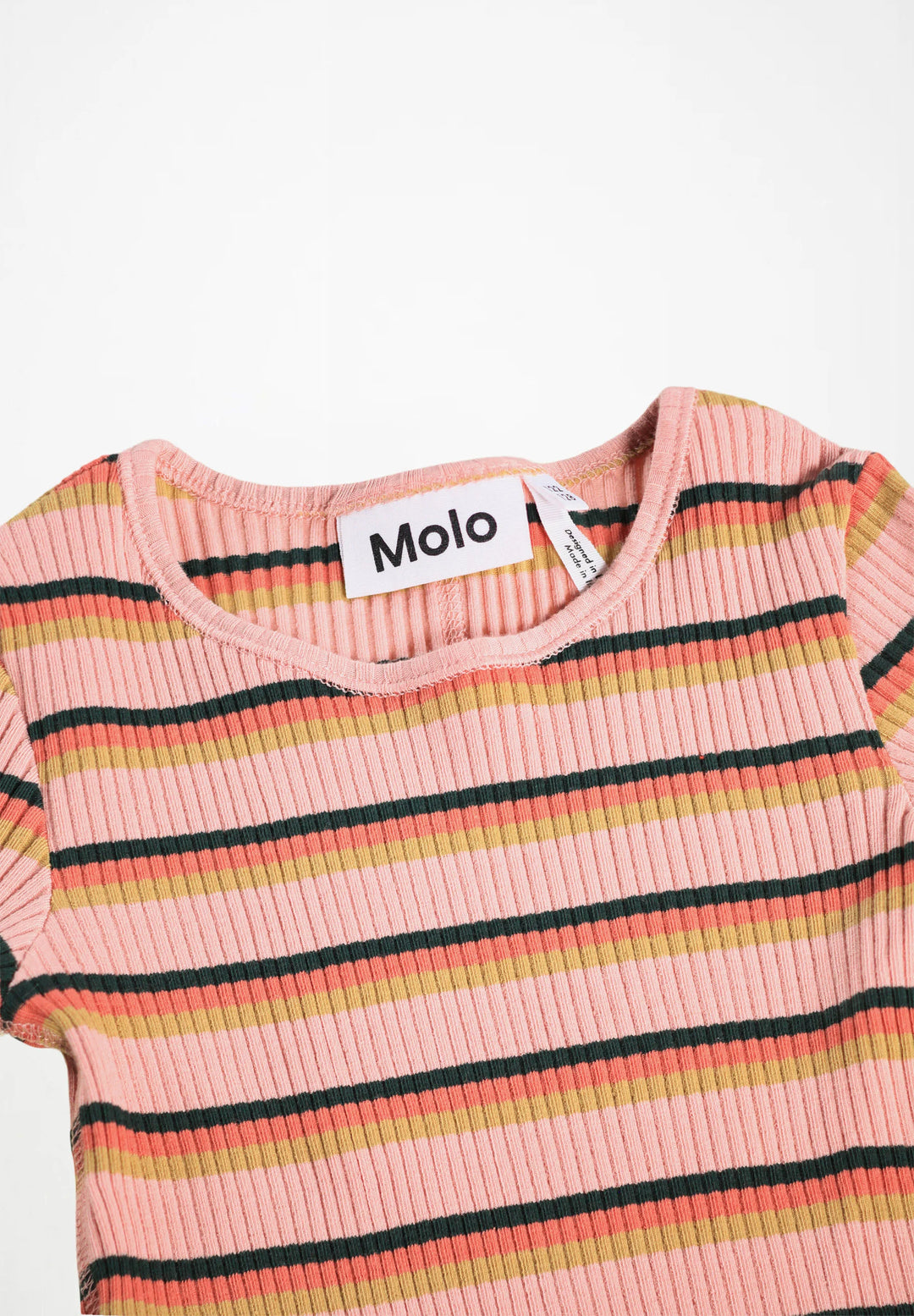 Rochelle Rose Camel Stripe Ribbed Top