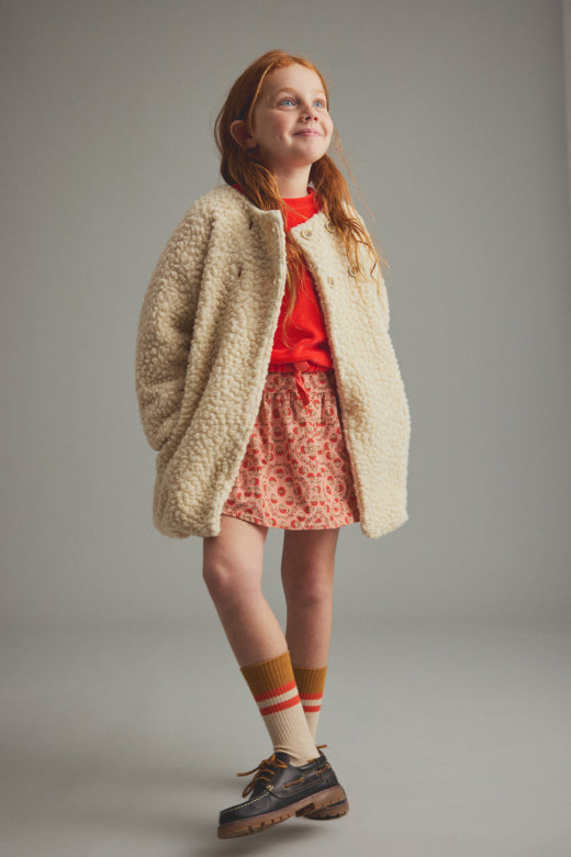 Spicy Orange Velour Knit Sweatshirt