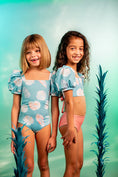 Load image into Gallery viewer, Conchas Verde Bubble One Piece Swim
