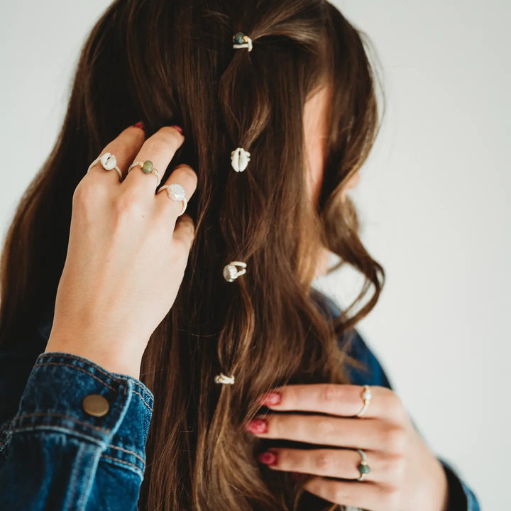 Seashell Beach Vibe Hair Tie Rings