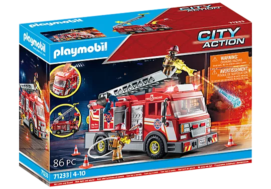Fire Truck with Flashing Lights