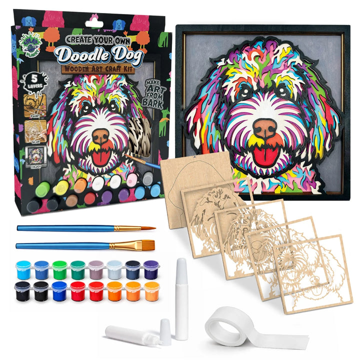 Doodle Dog Wood Art