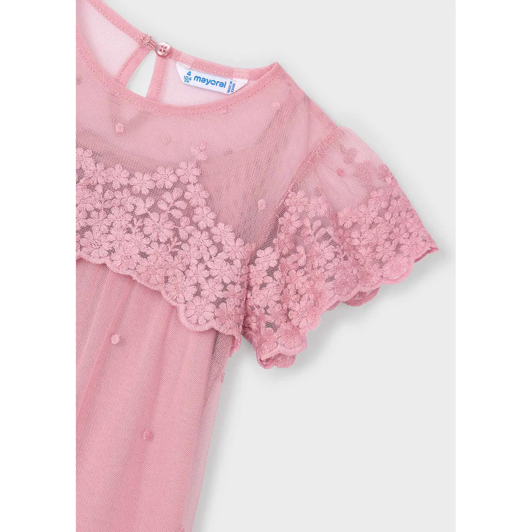 Embroidered Tulle Dress