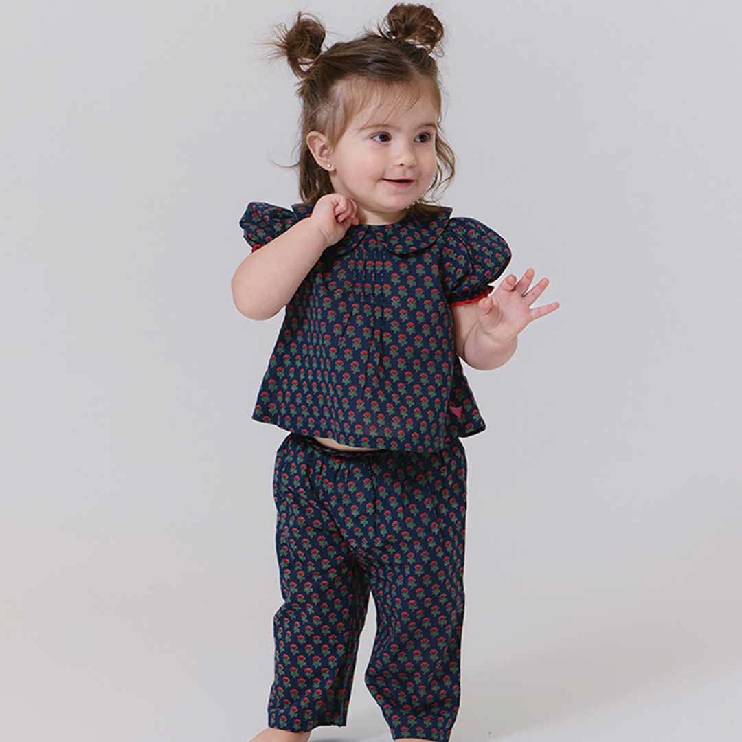 Dawson 2pc Set Navy Carnation
