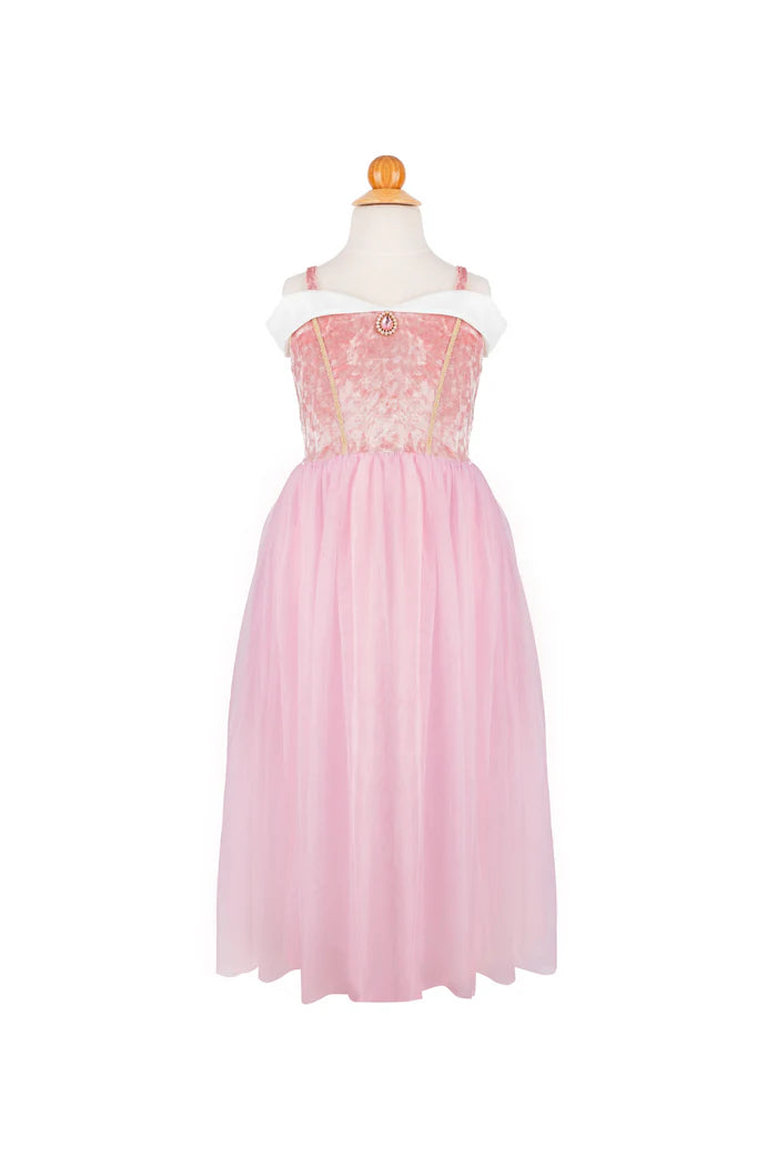 Velvety Soft Sleeping Sweetheart Princess Gown with Arm Warmers