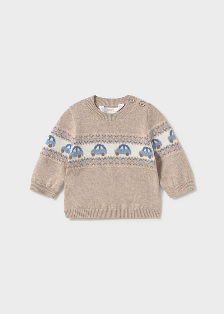 Jacquard Car Sweater