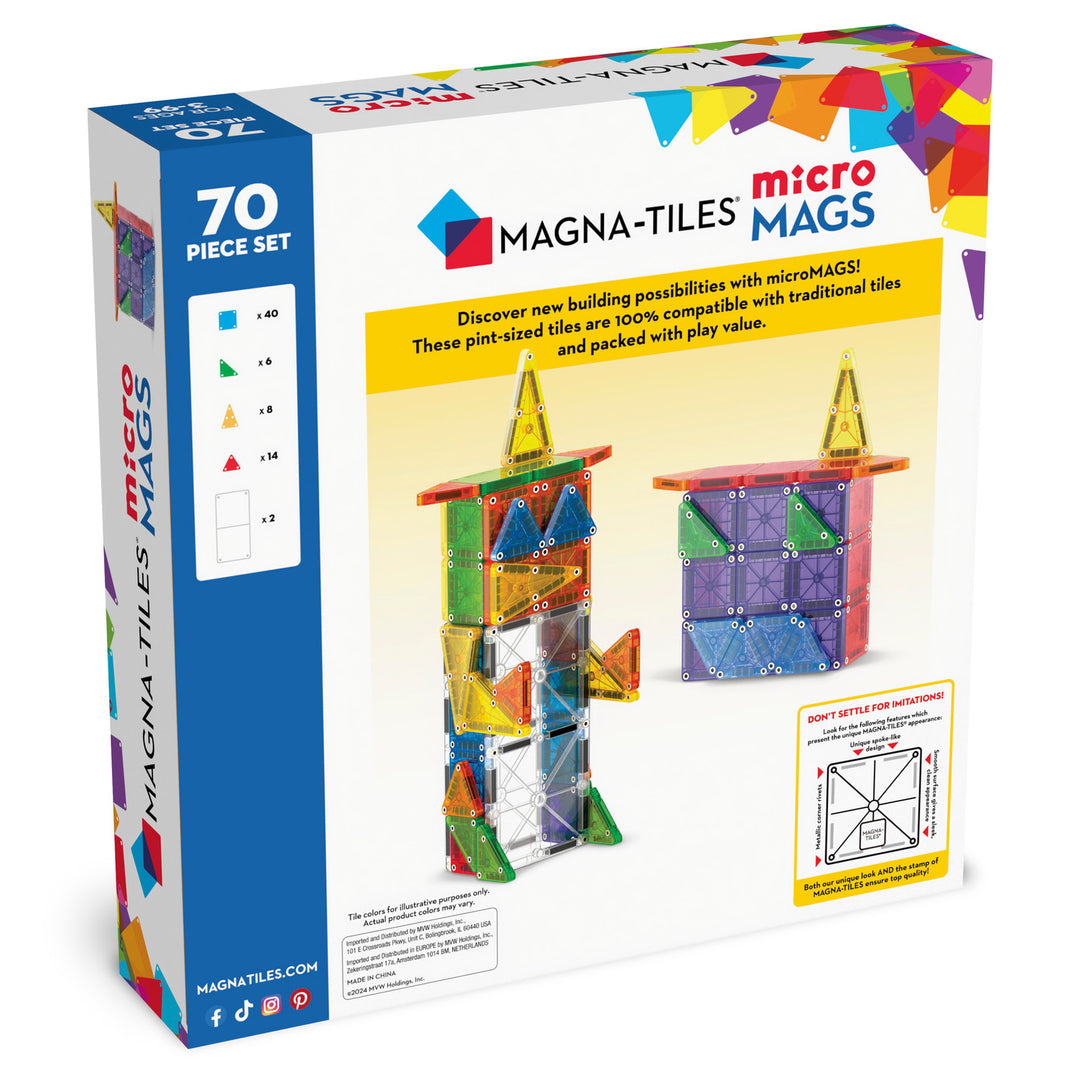 Magna-Tiles MicoMAGS 70 piece Deluxe Set