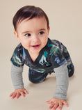 Load image into Gallery viewer, Layered Sleeve Baby Romper / Watercolor Dinosaurs
