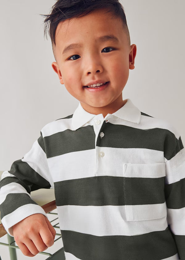 Rugby Longsleeve Striped Polo