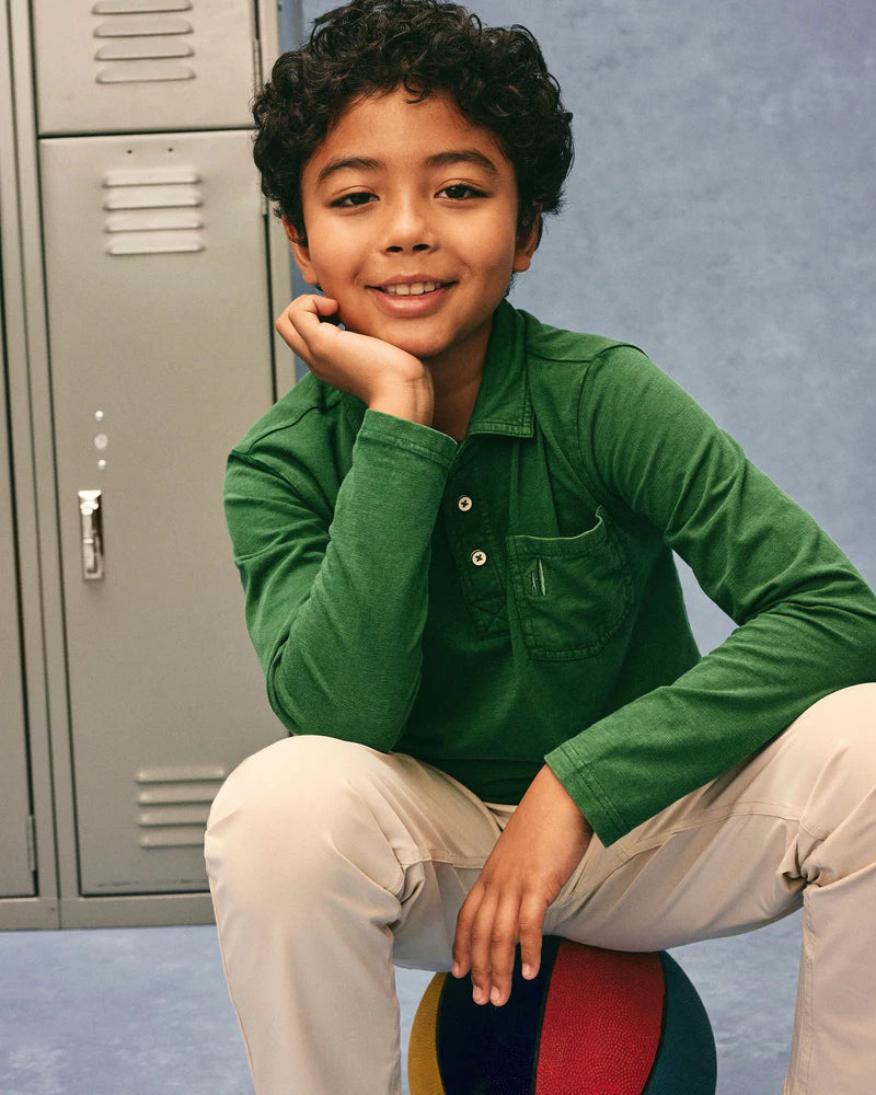 Coastal Wash Longsleeve Garden Polo