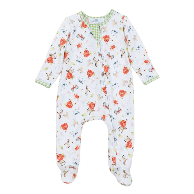 Barnyard Babies Zipper Footie