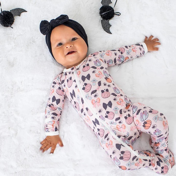 Pumpkin Bows Footie
