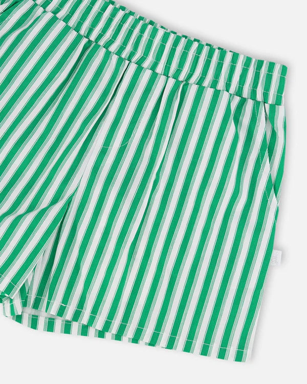 Striped Shorts Green