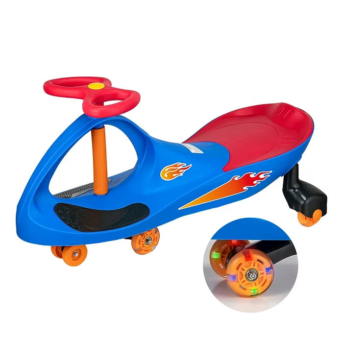 Plasma Glow Light Up Wheels Ride On Toy – Blue &amp; Red