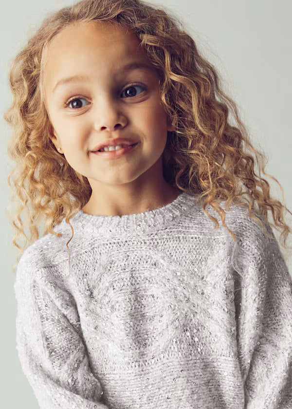 Silver Sequin Sweater