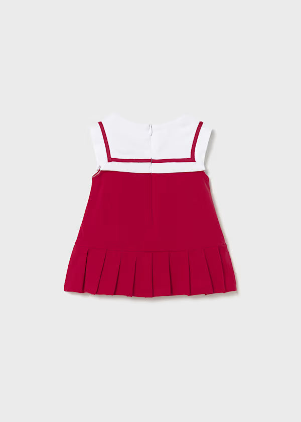 Pleated Knit Sailor Baby Dress