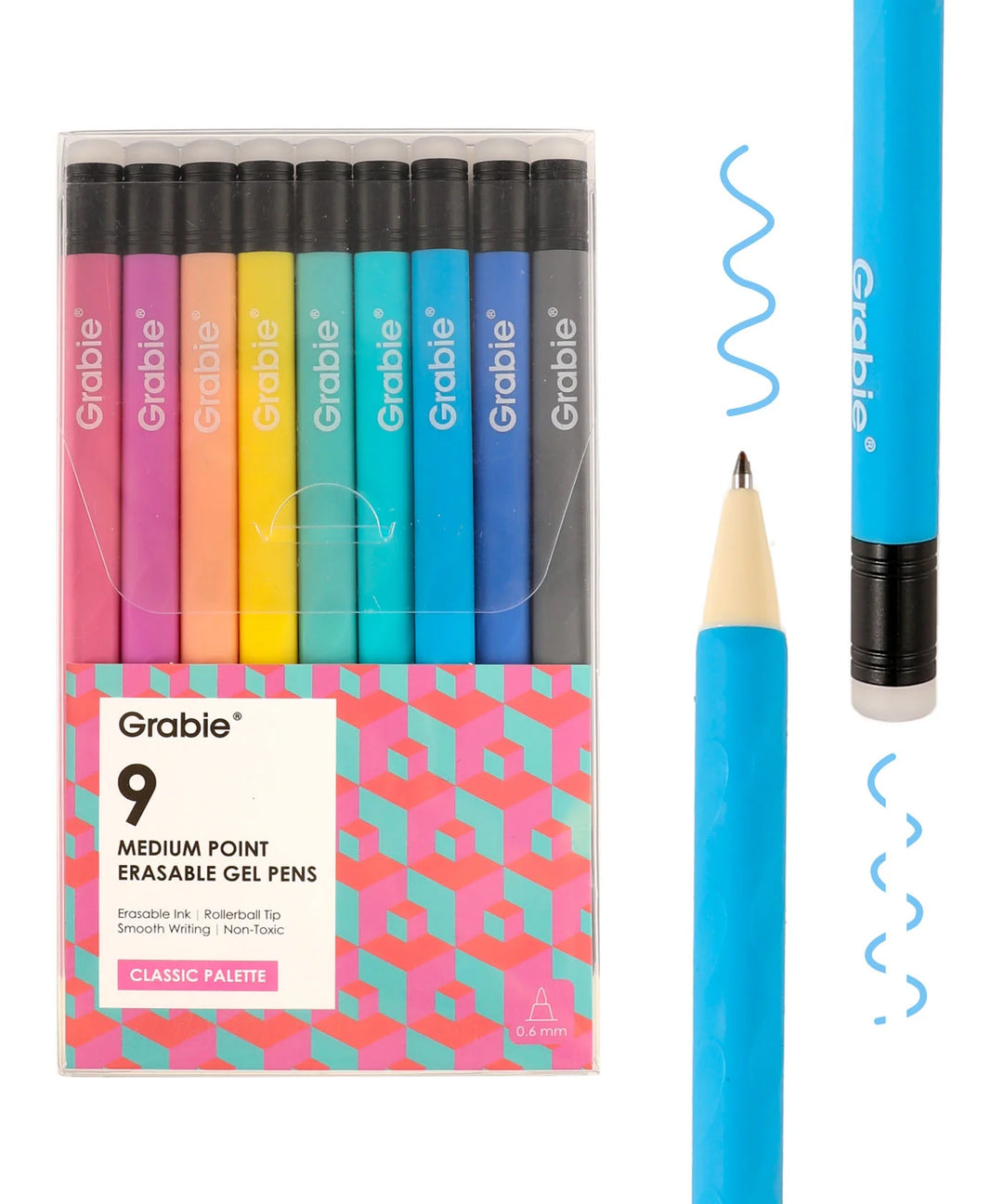 Medium Point Erasable Gel Pen Set Classic Palette