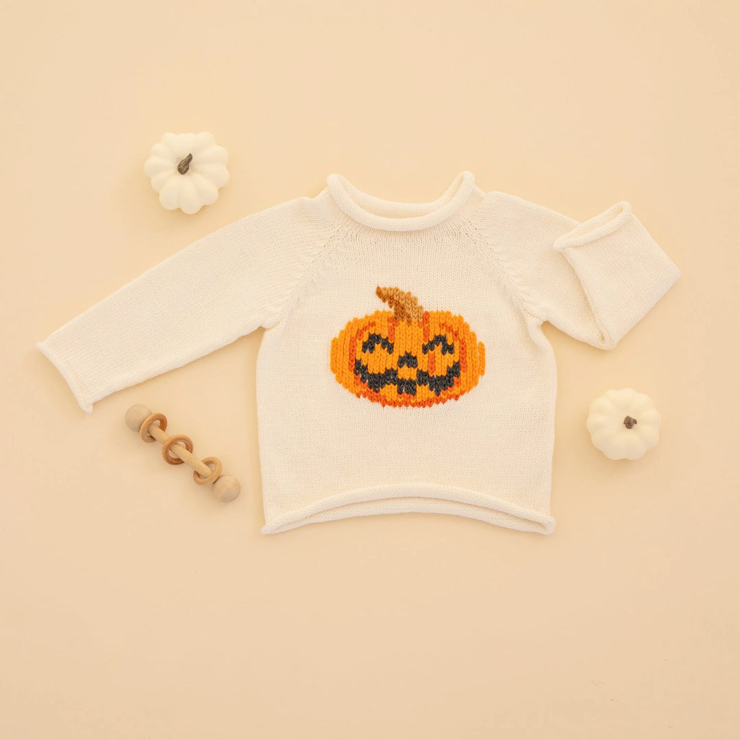 Pumpkin and Boo Pullover Sweater