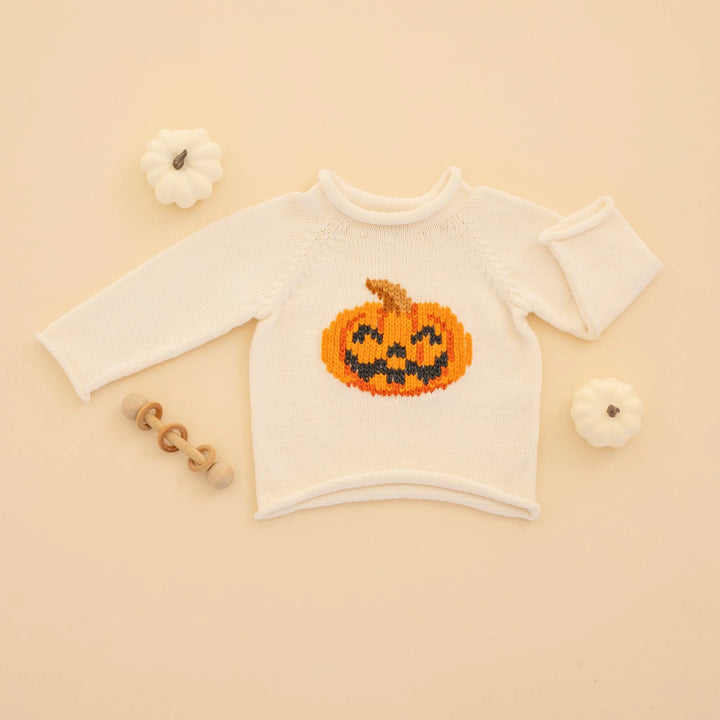 Pumpkin and Boo Pullover Sweater