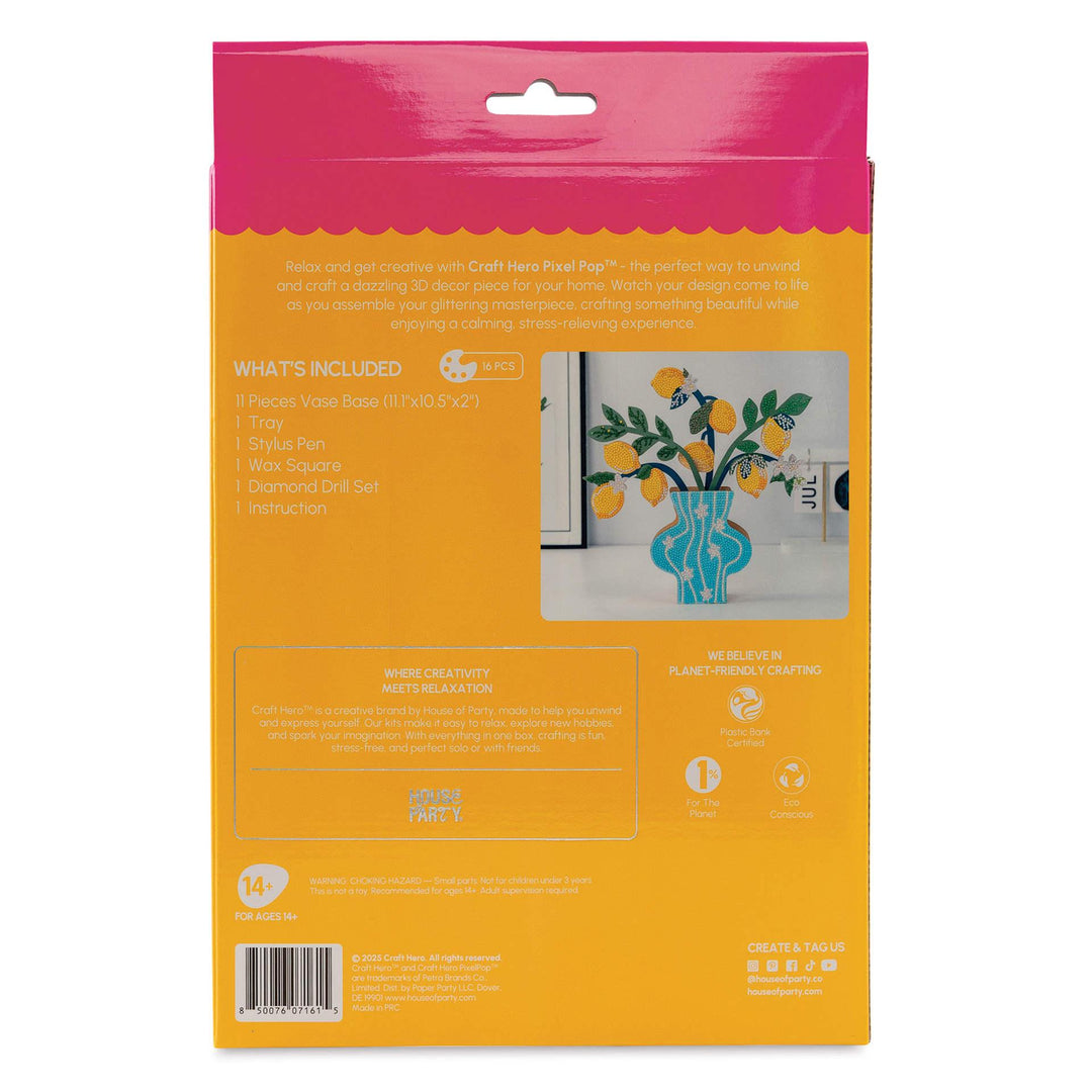 PixelPop 3D Flower Display Kit – Limoncello
