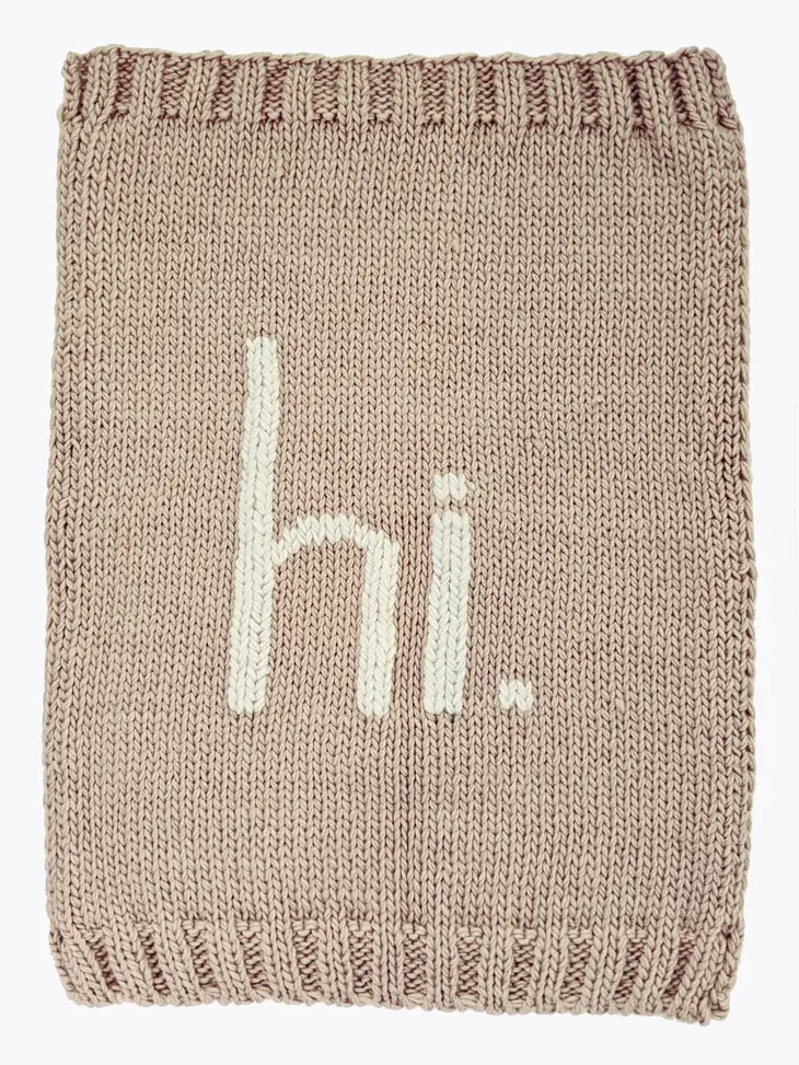 Hi. Handknit blanket in Pebble