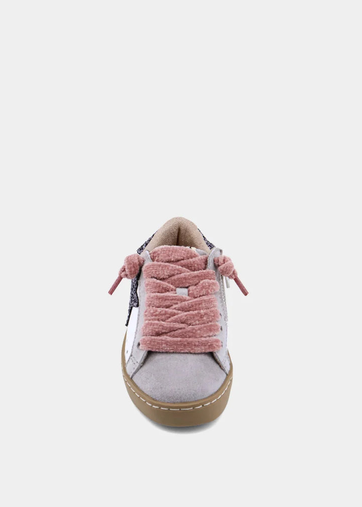 Paula Mini Pewter Glitter Sneaker