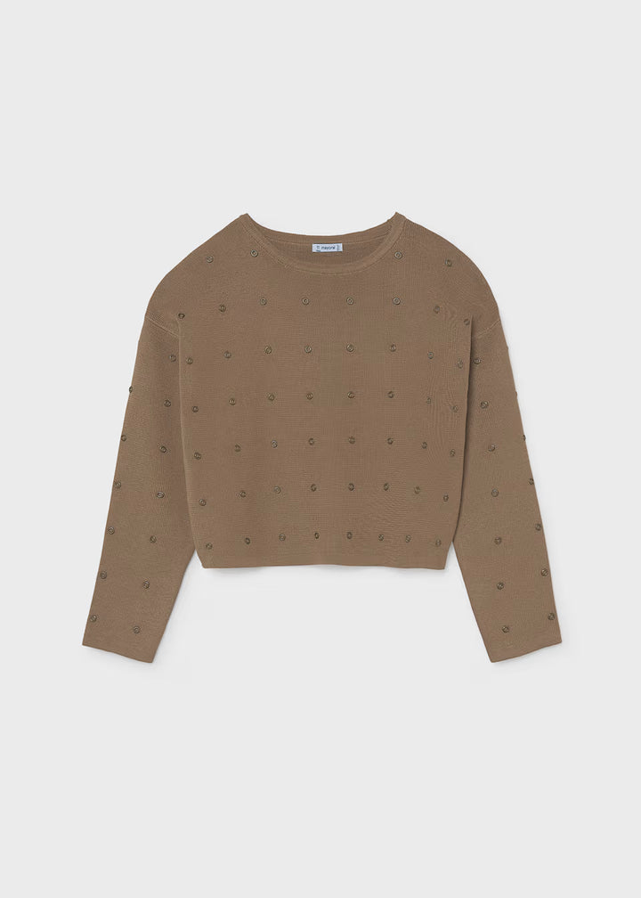 Girls Studded Sweater