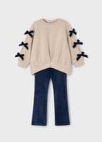 Bow Sweatshirt & Legging Set