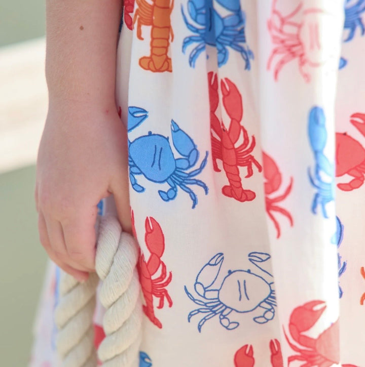 Girls Elsie Dress Lobsters & Crabs